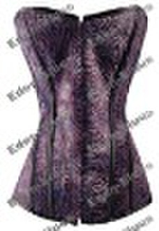 Purple Fur Corset Latest Style Sexy Lingerie Busti