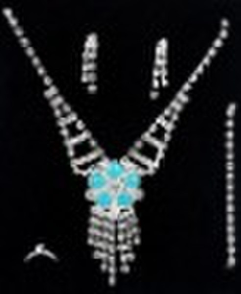 fashion crystal jewelry necklace set wholesale