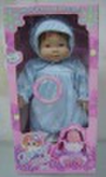 Plastic Sit Girl Dolls with IC For Christmas Gift