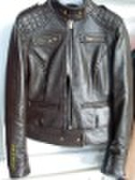 Individuality fashionable woman leather clothing