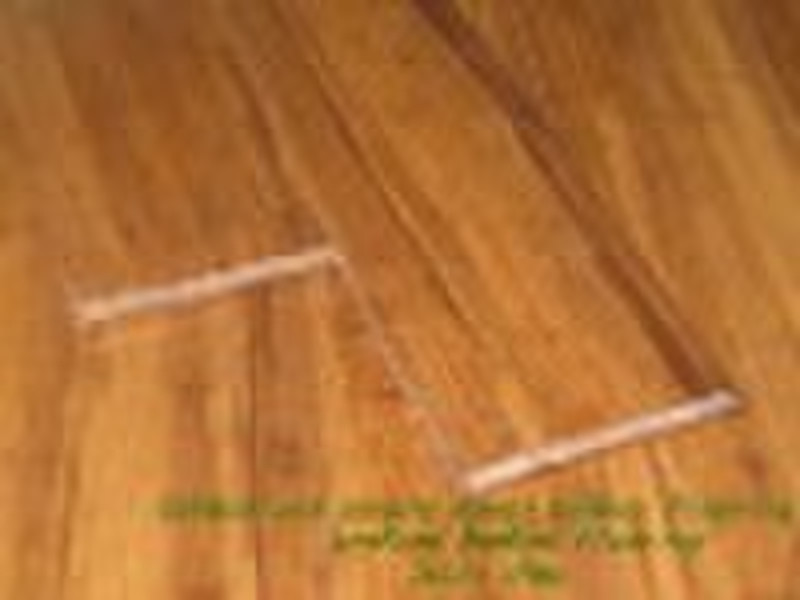 Carbonized strand woven bamboo flooring