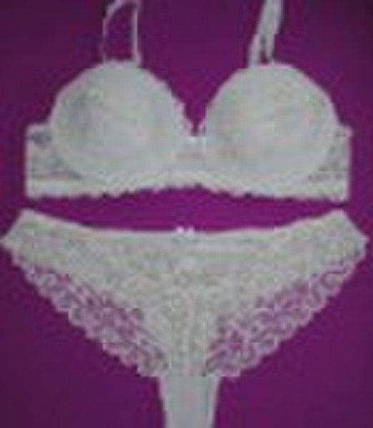 Charming Pure White Lace Lady Unterwäsche S