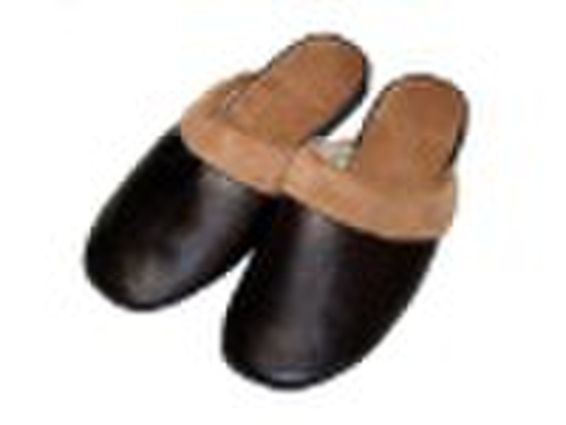 leather indoor slipper