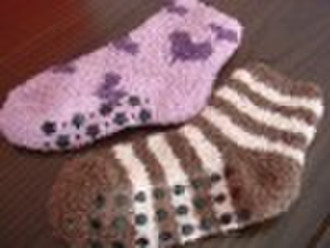 children's jacquard socks with pvc dots