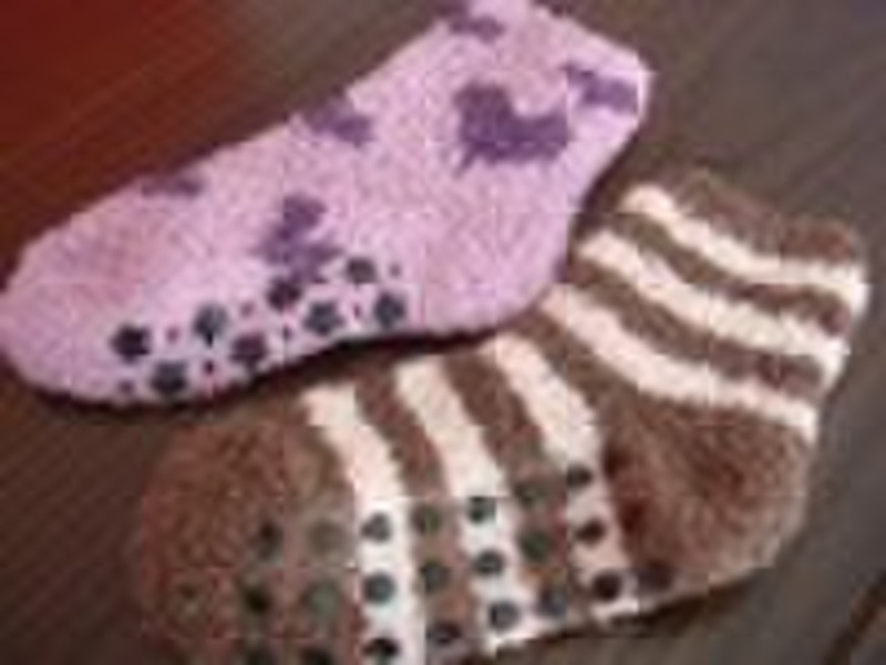 children's jacquard socks with pvc dots