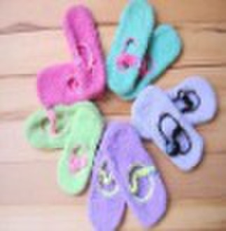 girls' polyester anti-slip floor shoes socks