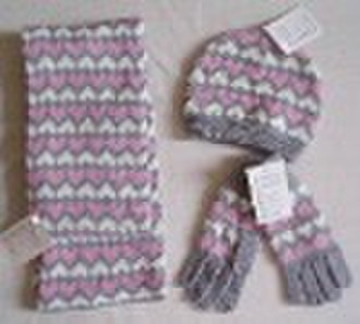 scarf, glove & hat set