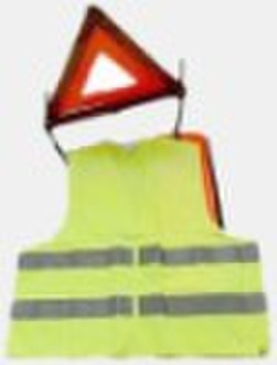 High visibility reflective car safety kit