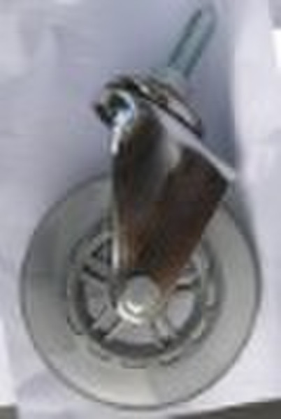 4" crystal-clear pu caster