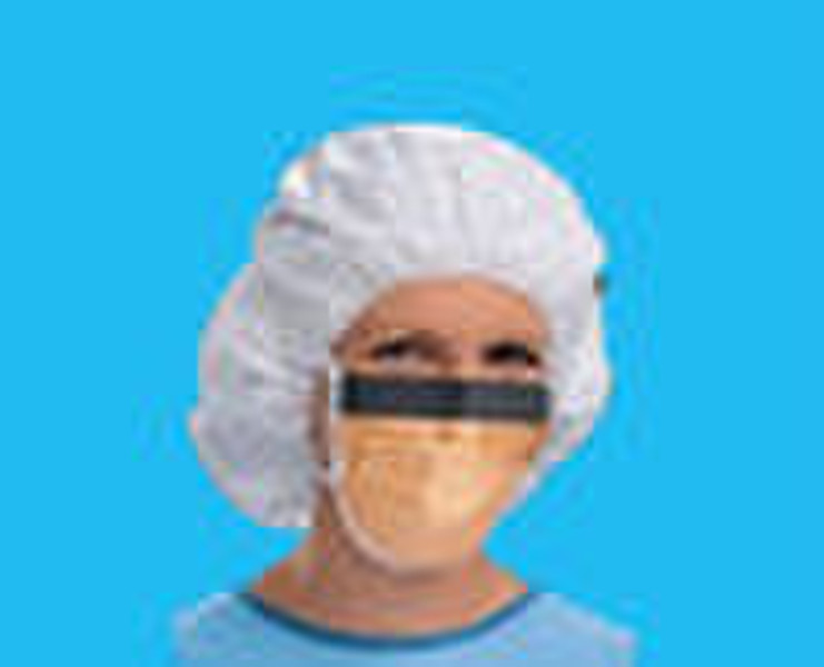 Non-woven face mask with eye shield