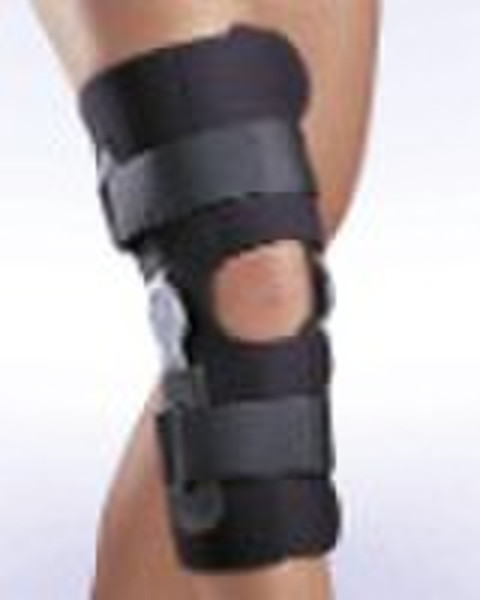 Wrap-Around Hinged Stabilizing Knee Brace