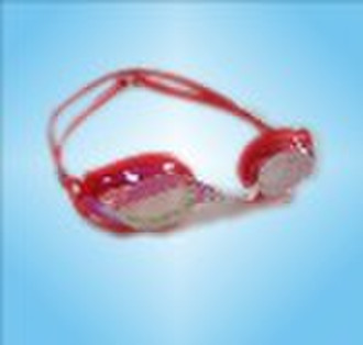 mirror coated silicone swimming  goggles