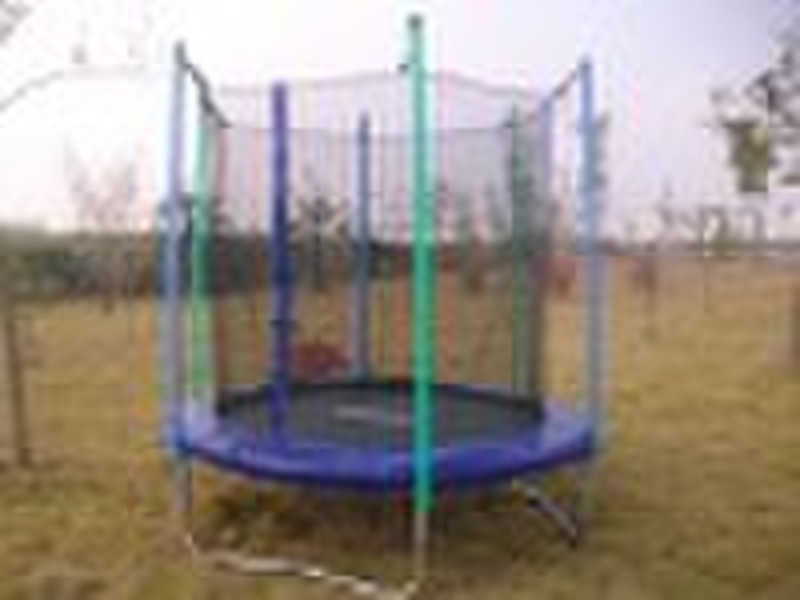 8FT Big Outdoor-Trampolin mit Sicherheitskabine