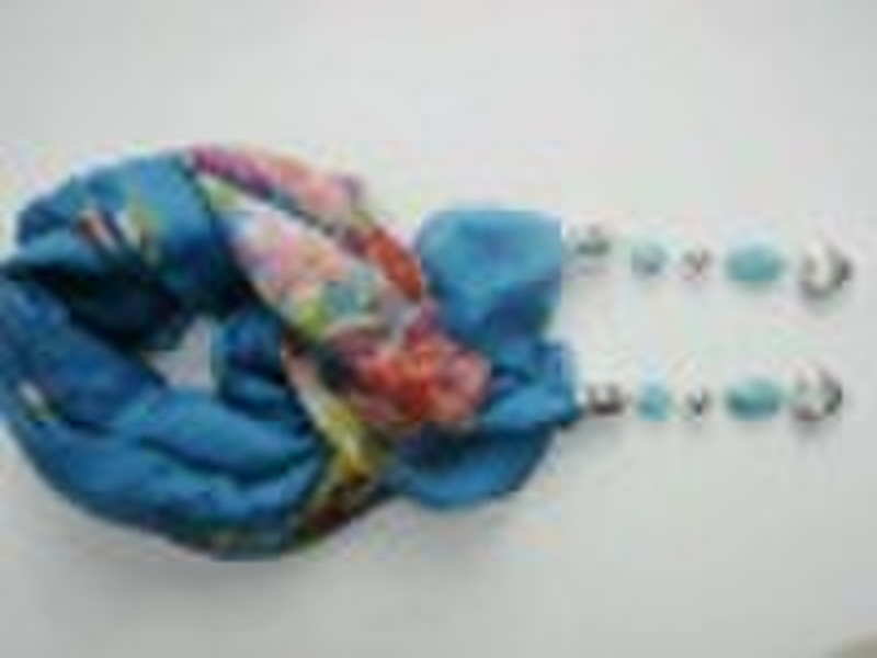 2011 spring unique fashion polyester pendant scarf