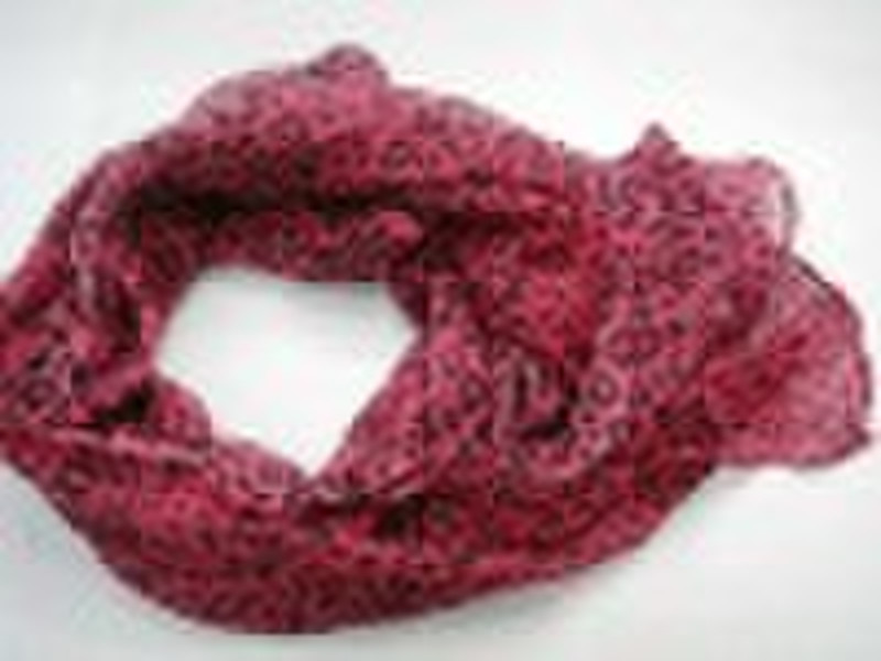 fashion  Leopard grain polyester scarf