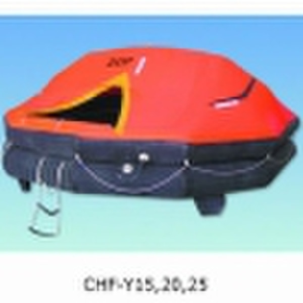 Throw-over type inflatable life raft  type YJ
