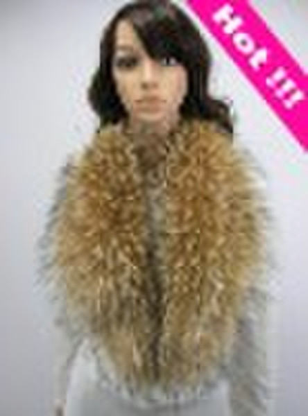 Genuine Raccoon Fur Collar