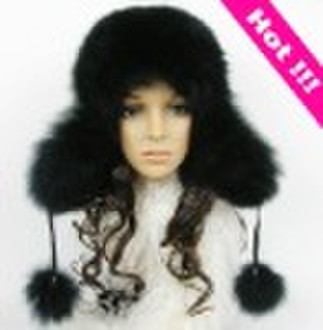 Fox & Water-repellent Fabric Russian Fur Hat