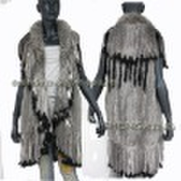 CX-G-B-95 Genuine Rabbit / Raccoon Fur Vest