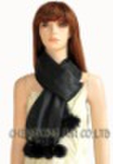 Rabbit Ball Decorated Pashmina Scarf