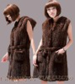 Genuine Mink Fur Fashion Hoodies