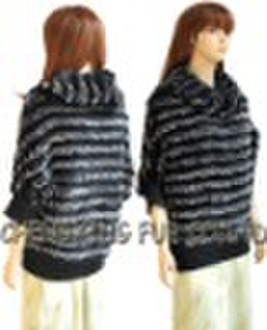 Genuine Rabbit Fur Knitting Pullover