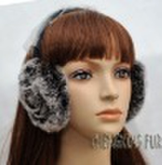 Genuine Rex Floral Fur Earmuff