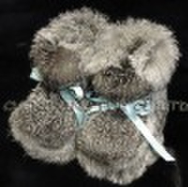 Genunie Rabbit fur Baby Booties