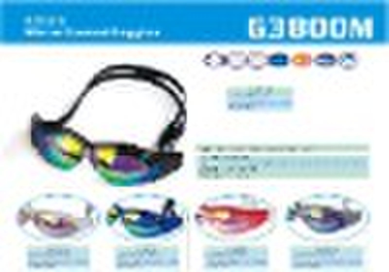 Rainbow swimming goggles