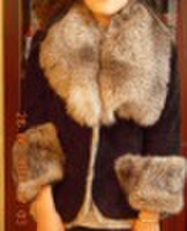 lady's noble new style rabbit fur coat