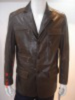 men's fashion leather coat