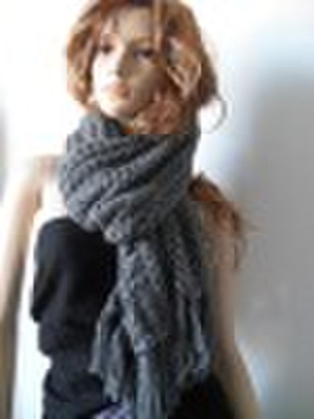 Winter knitted scarf