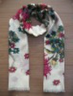 100%wool style of flower long scarf