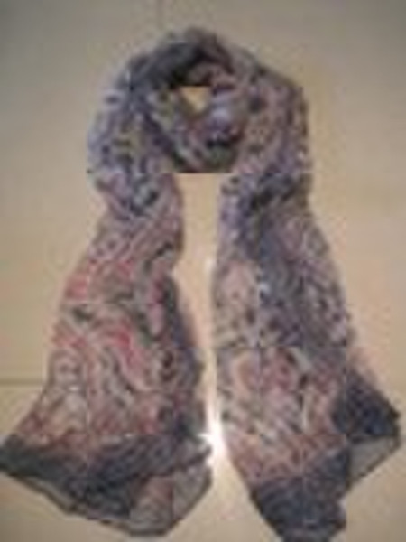 printed chiffon scarf