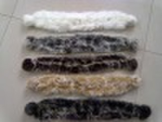 2010 Ladies`fashion noble  real rabbit fur scarves