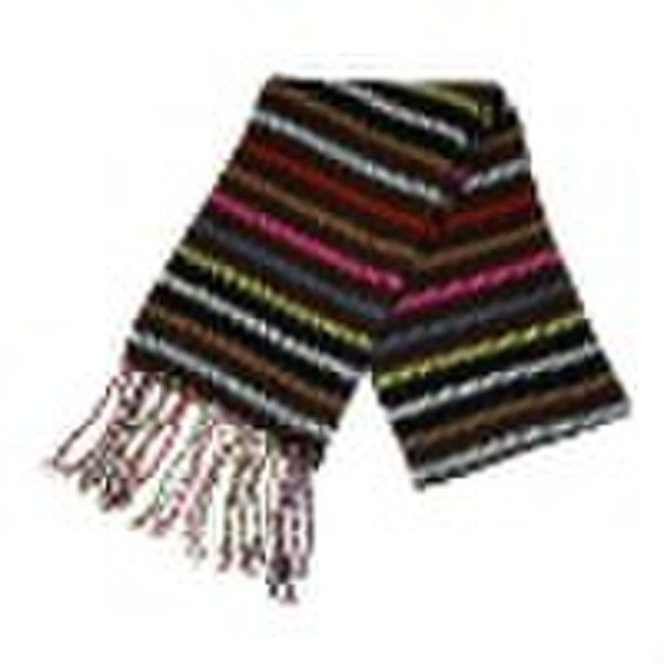 Knitted scarf with frange