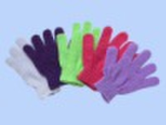 exfoliating glove/ massage glove/ nylon bath glove