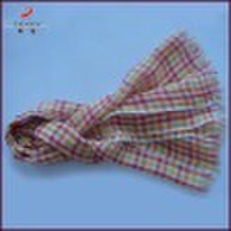 linen check scarf