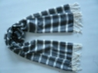 wool and cashmere stripe scarf