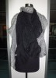 WOOL RUFFLE WOVEN SCARF