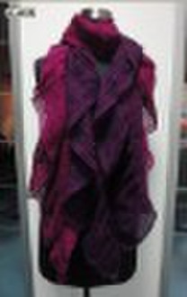 WOOL RUFFLE WOVEN SCARF