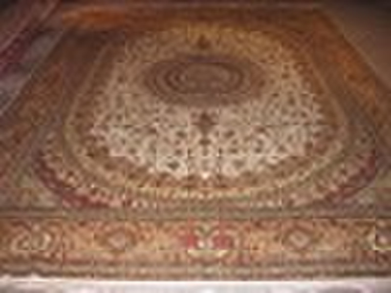 big size hand knotted persian silk carpets