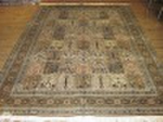 hand knotted pure silk persian carpets