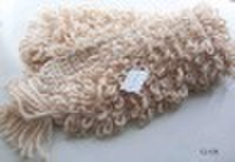 beige acrylic scarf