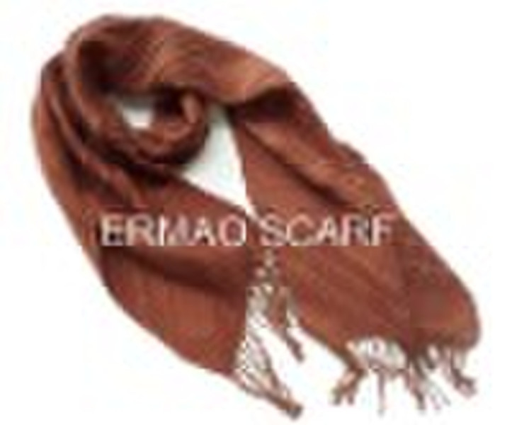 Ladie's  scarf-cashmere like,ruching,multii co