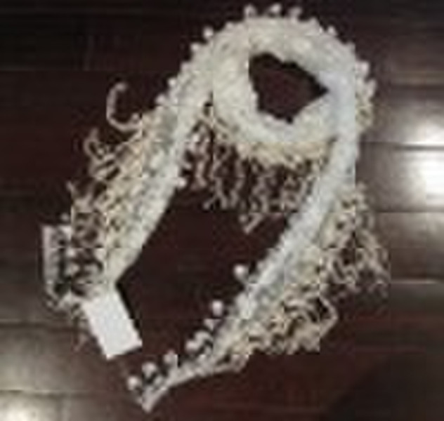 Cream Lace Scarf