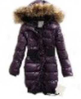 2010 women down jackets with racoon fur collar