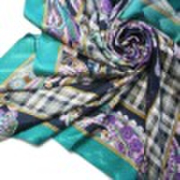 100%silk printed scarf