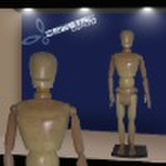 wooden mannequin display