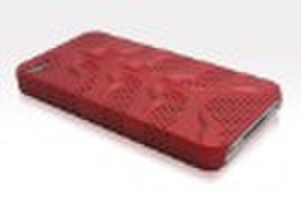 RED FISH BONE HARD BUBBER SKIN CASE COVER FOR IPHO